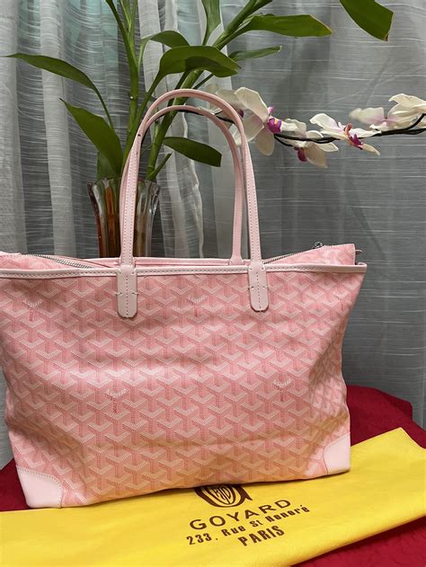 tote bag goyard pink|goyard tote price.